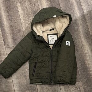 Abercrombie heavy weight coat with Sherpa Lining